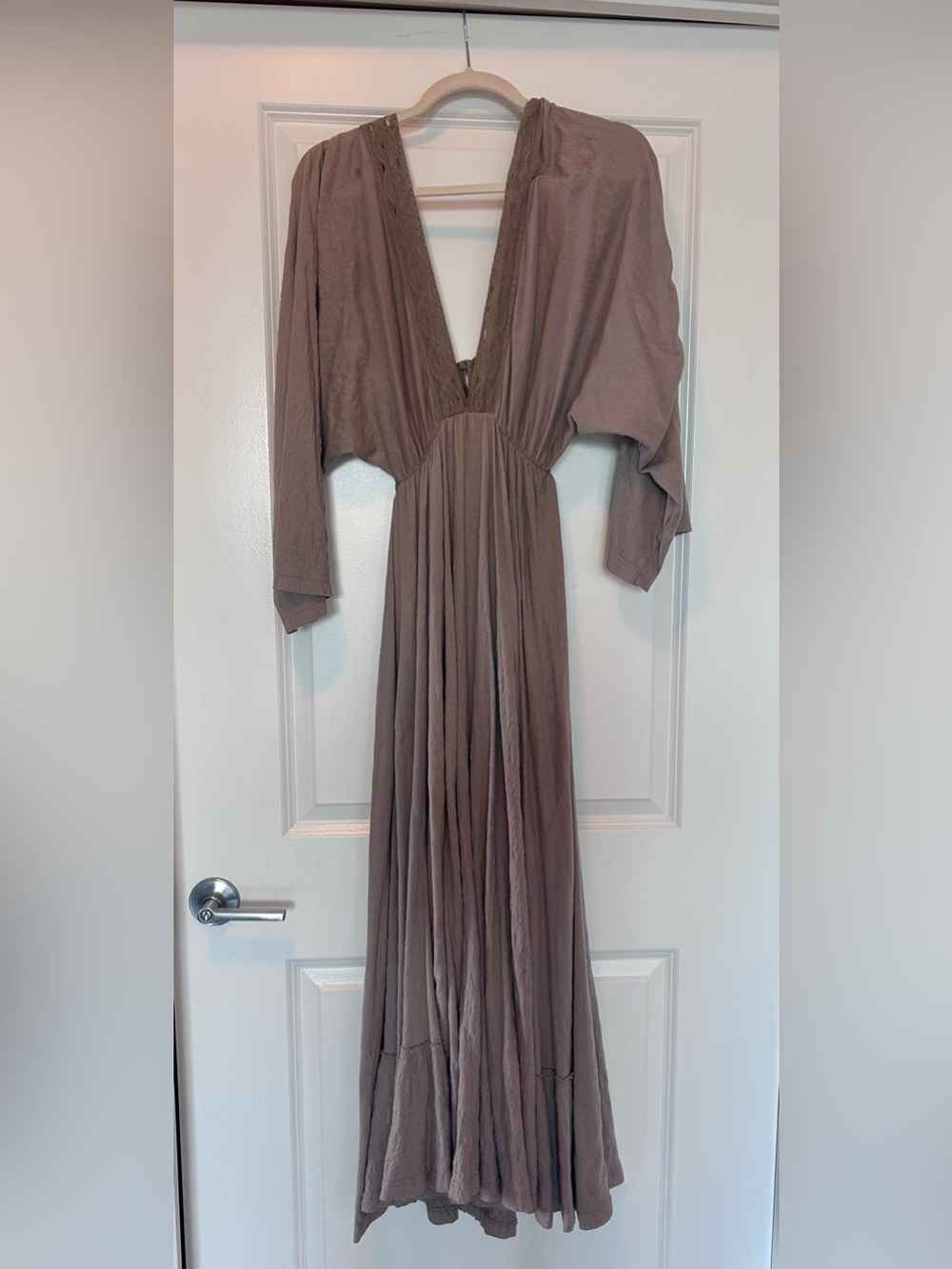 XS NWT Free People Beach Taupe low-cut dress